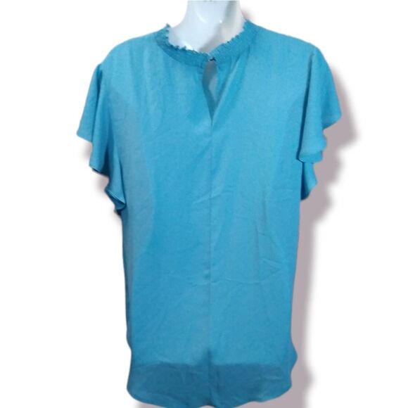 APT. 9 flutter sleeve blouse L - Picture 2 of 5